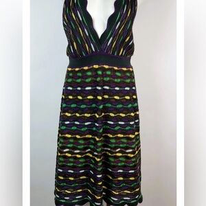 Missoni Black and Red A-line Midi Dress